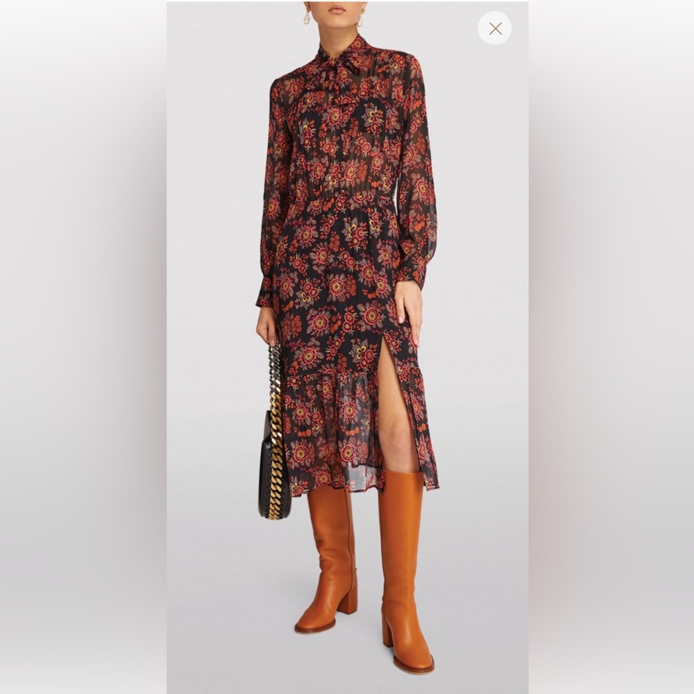 NWT $400 PAIGE Koralina Dress, 100% Silk, Size XL, Runs Smaller
